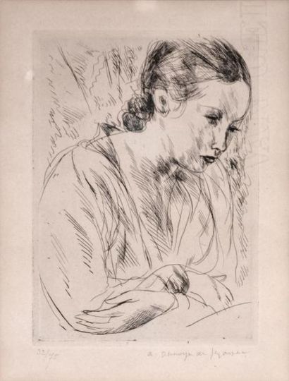André DUNOYER de SEGONZAC (1884-1974) Femme...
