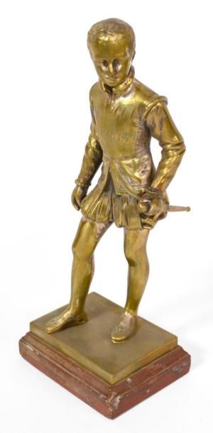 null François Joseph BOSIO (1768-1845) Henri IV enfant. Bronze anciennement argenté...