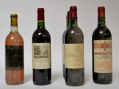 null Lot de 6 BLLES: 1 CHT DUHART MILON 1998, 3 CHT MAILLARD 1995, 1 CHT LA VIEILLE...