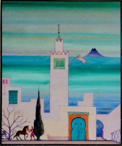Jellal BEN ABDALLAH (1921) Rue à Sidi Bou...
