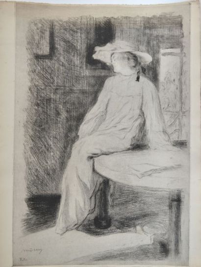 Alfredo MÜLLER (1869-1940) Femme assise....