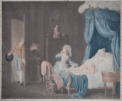 null Alexandre CHAPONNIER (1753-1806)-Charles Michel Ange CHALLE (1718-1778) La soubrette...