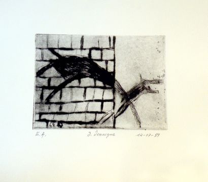 null Jean DESSAIGNE (1939). Ensemble de diverses lithographies et épreuves d'artiste...
