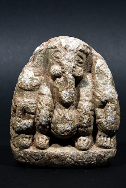  Statuette ancienne en pierre tendre, 11cm, Inde du nord