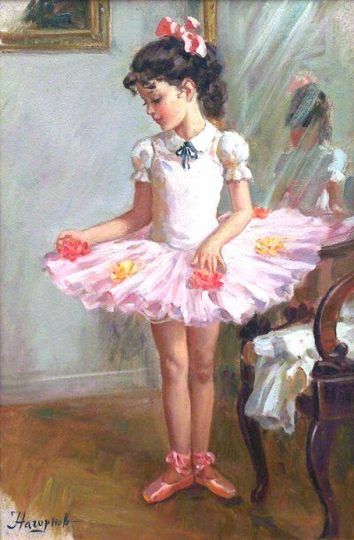 null Vladislav Nagornov. Petite ballerine. Huile sur toile. 33 x 22 cm