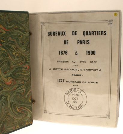 null 1 album yvert feuilles d'expo 1876/1900 bureaux de paris , oblit et lettres...