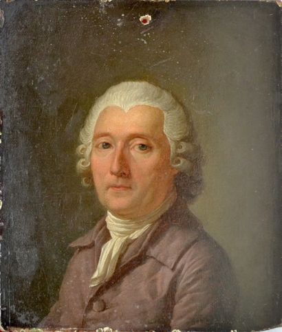 null Ecole française fin XVIIIe. Portrait présumé du Duc d'Orléans. Huile sur panneau....