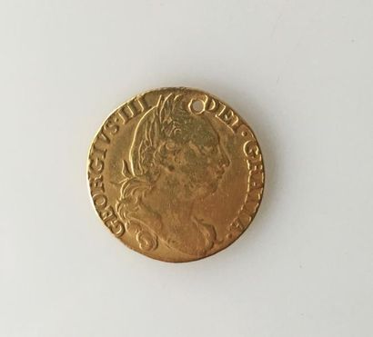 null PIÈCE en or à l'effigie de George III buste nu (percée). Poids 8,3 g
