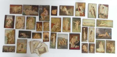  NUS - ÉROTISME. 34 photographies et reproductions d'oeuvres sur papier albuminé,...