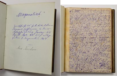 null [MANUSCRITS] Max NORDAU (1849-1923) Morganatisch. Manuscrit autographe titré...