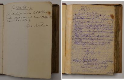 null MANUSCRITS] Max NORDAU (1849-1923) Entartung Manuscrit autographe titré et signé....