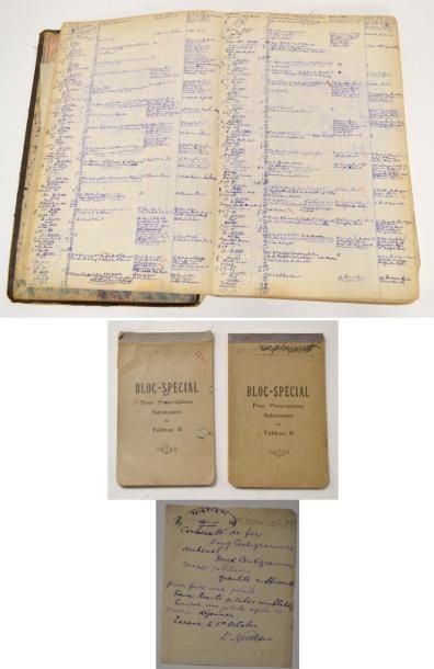 null [MANUSCRITS] Max NORDAU (1849-1923) Livre de raison In-folio, cahier de comptabilité...