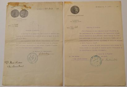 null [DIPLÔME] Max NORDAU (1849-1923) Titre de docteur en droit "honoris causa" décerné...