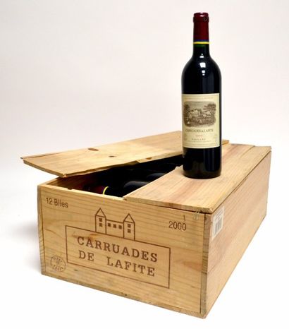 null 12 Blles de Carruades de Lafite 2000, second vin de cht Lafite Rothschild. Caisse...