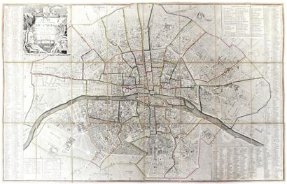 null MONDHARE (Louis Joseph). Plan de la ville et faubourg de Paris divisé en ses...