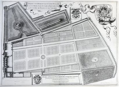 null BOSSE, Abraham (1602-1676) Graveur. La perspective horizontale du jardin royal...
