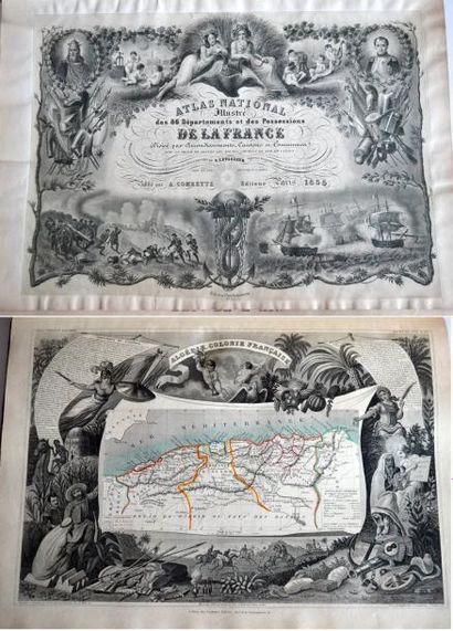 null ATLAS national illustré des 86 départements et possessions de la France par...