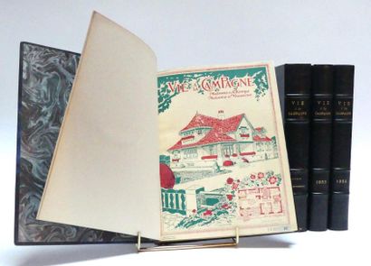 null [REVUE]. La Vie à la Campagne. 1933-1934. 4 vol. in-folio, demi-chagrin bleu-nuit...