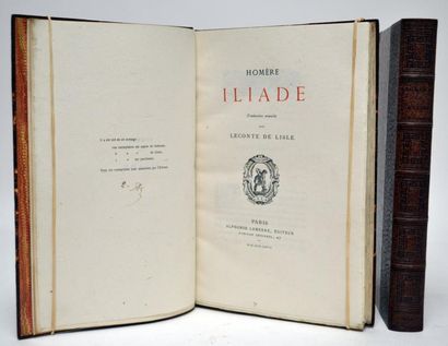 null LECONTE de LISLE. HOMERE. Iliade et Odyssée. Hymnes. Epigrammes. Traduction...