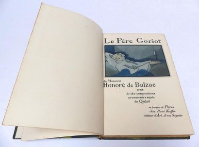 null BALZAC (Honoré de). Le Père Goriot. Paris, René Kieffer, 1922. Un vol. in-4,...