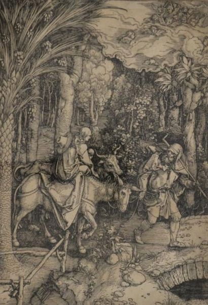 null Albrecht DÜRER (1471-1528) Planche de la série La Vie de la Vierge. (Hollstein,...