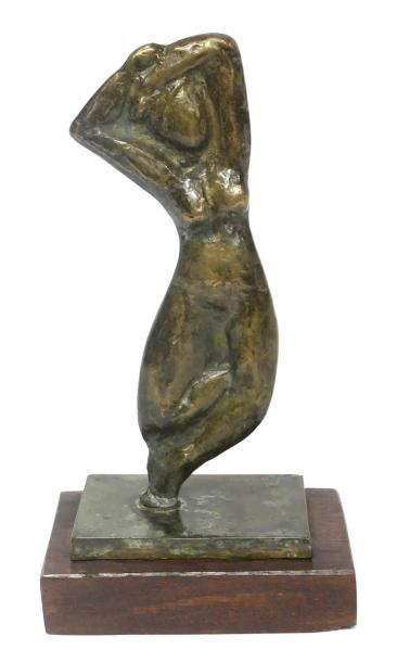 null Aristide PATSOGLOU (1941). Nu féminin. Bronze à patine brune, épreuve d'artiste...