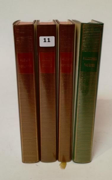 null BIBLIOTHEQUE DE LA PLEIADE. 3 albums de CAMUS, VERLAINE et MONTHERLANT. 1 vol.,...