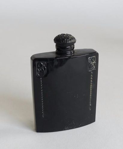 null Marganne & Degrèze - (années 1920) - flacon pour parfumeur en verre opaque noir...