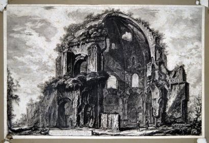 null Giovanni Battista PIRANESI (1720-1778) Vue du temple octogonale de Minerve,...