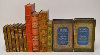 null Lot de douze volumes divers dont l'univers pittoresque… Océlanie 1836-37 2 vol,...