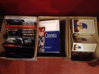 null Lot de 3 cartons de livres sur le thème du cinéma.