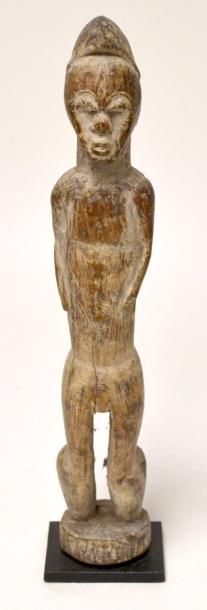 null Statuette Anthropomorphe Baoulé avec du kaolin (ancienne patine d’usage) République...