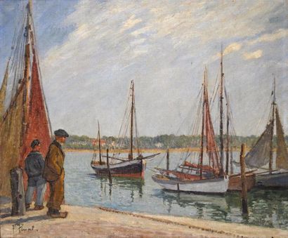 null Fernand PINAL (1881-1958) Le port de Royan. 1929. Huile sur toile signée en...