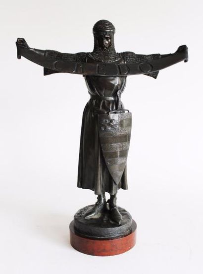 null Emmanuel FREMIET (1824 - 1910). Credo, bronze à patine brune, signé E. Frémiet,...
