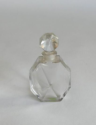 null Ciro - "Surrender" - (années 1930) flacon en cristal incolore pressé moulé de...