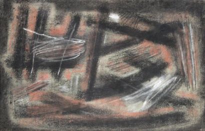 null Jean SIGNOVERT (1919-1981) Composition. Pastel signé en bas à droite. 32,5 x...