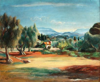 null Henri HAYDEN (1883-1970) Paysage de Provence. Huile sur toile signée en bas...