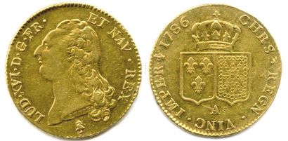 null LOUIS XVI (1774-1793). Double louis d'or au buste nu 1786 A = Paris. (15,12...