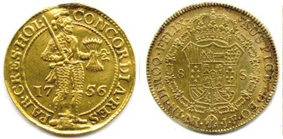 null PAYS BAS – Province de HOLLANDE Double-ducat d’or au chevalier 1756. (6,84 g)....