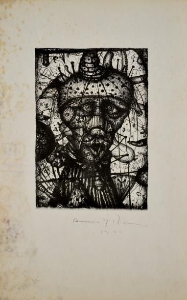 null Arnulf RAINER (1929) Verweigert Eure Geburt (Refusez votre naissance) Lithographie...