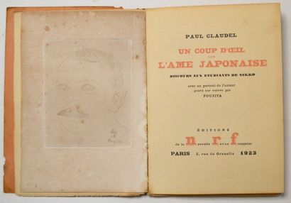 null CLAUDEL Paul. Un coup d'œil sur l'âme japonaise. Paris, NRF, 1923. In-8 Edition...