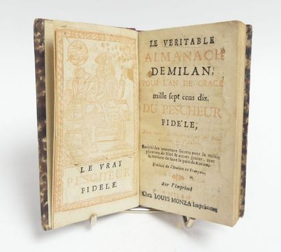 null [ALMANACH]. Le Véritable Almanach de Milan, (…) du pescheur fide’le, avec toutes...