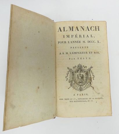 null [ALMANACH]. Almanach Impérial (…). Paris, Chez Testu, 1810. Fort vol. in-8,...