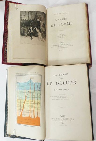 null Lot de deux volumes comprenant VICTOR HUGO, Marion de Lorme, La Librairie nouvelle,...