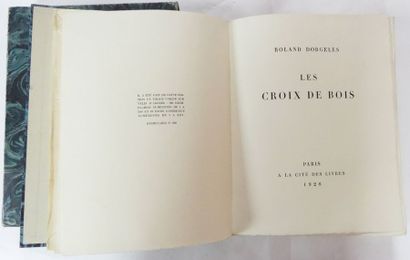 null Roland DORGELES. Les Croix de Bois. Paris, A la Cité des Livres, 1928. Un vol....