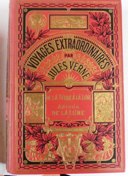 null Jules VERNE. De la Terre à la Lune (…). Suivi de Autour de la Lune. Ill. Riou....