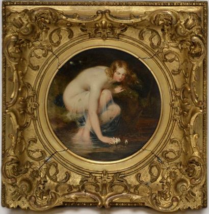 null Frederick Richard PICKERSGILL (1820-1900) Ophélie. Huile sur panneau signé,...