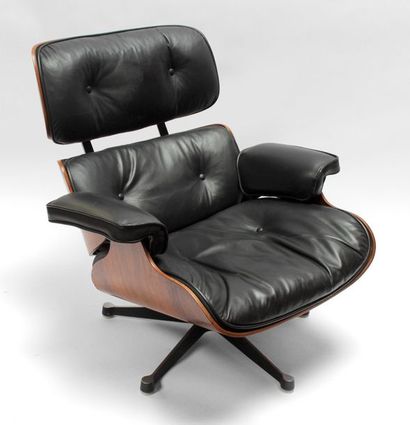 null Charles EAMES (1907-1978) et Ray EAMES (1912-1988) FAUTEUIL Lounge Chair 670...