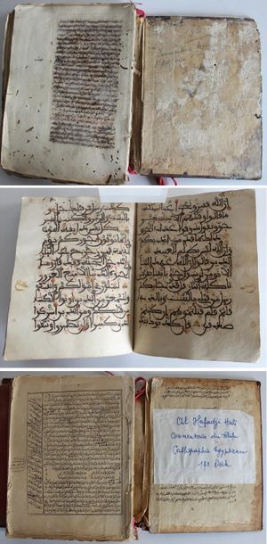null Lot de deux LIVRES manuscrits coraniques ou sur l'Astronomie. Travail oriental....
