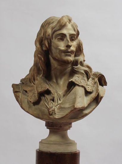 null Jean-Jacques CAFFIERI (1725 - 1792) (d'après) Portrait de Jean de Rotrou en...